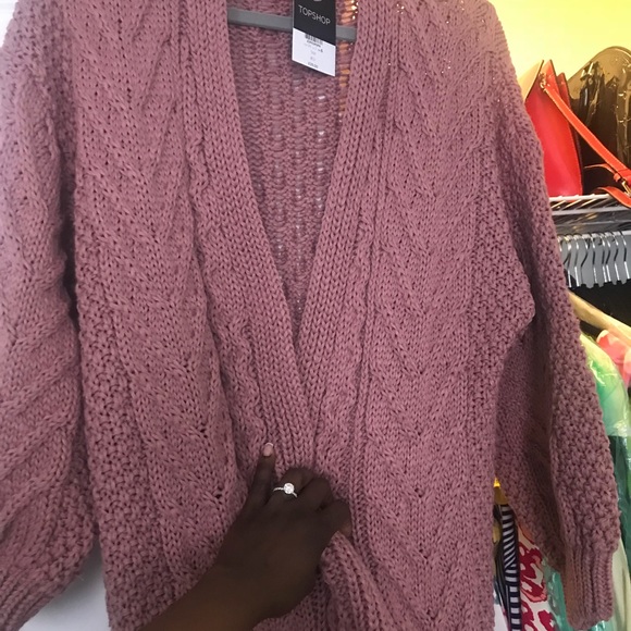 Topshop long open front Cardigan - Picture 6 of 8